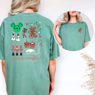 Light Green Simply Magical Christmas Tee